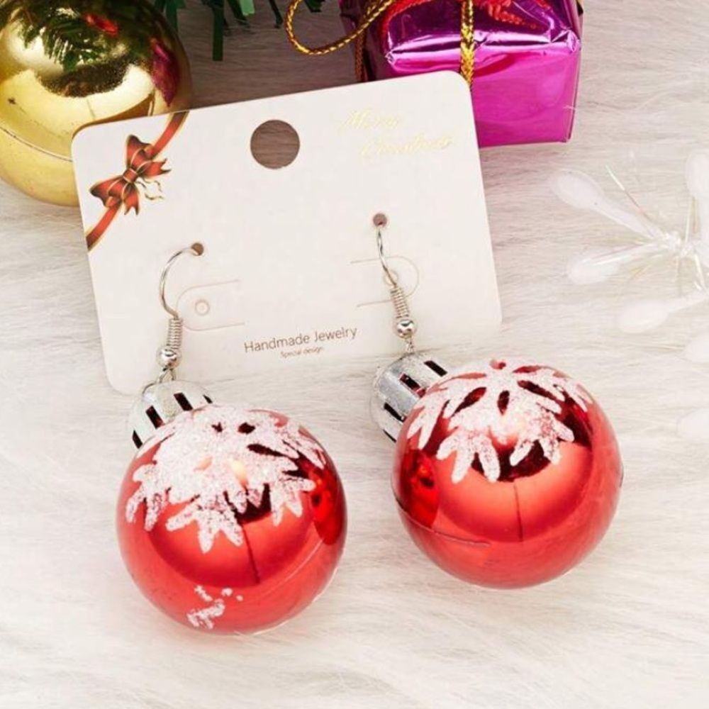 3for$20 1 Pair Creative Christmas Ornament Ball Dangle Earrings